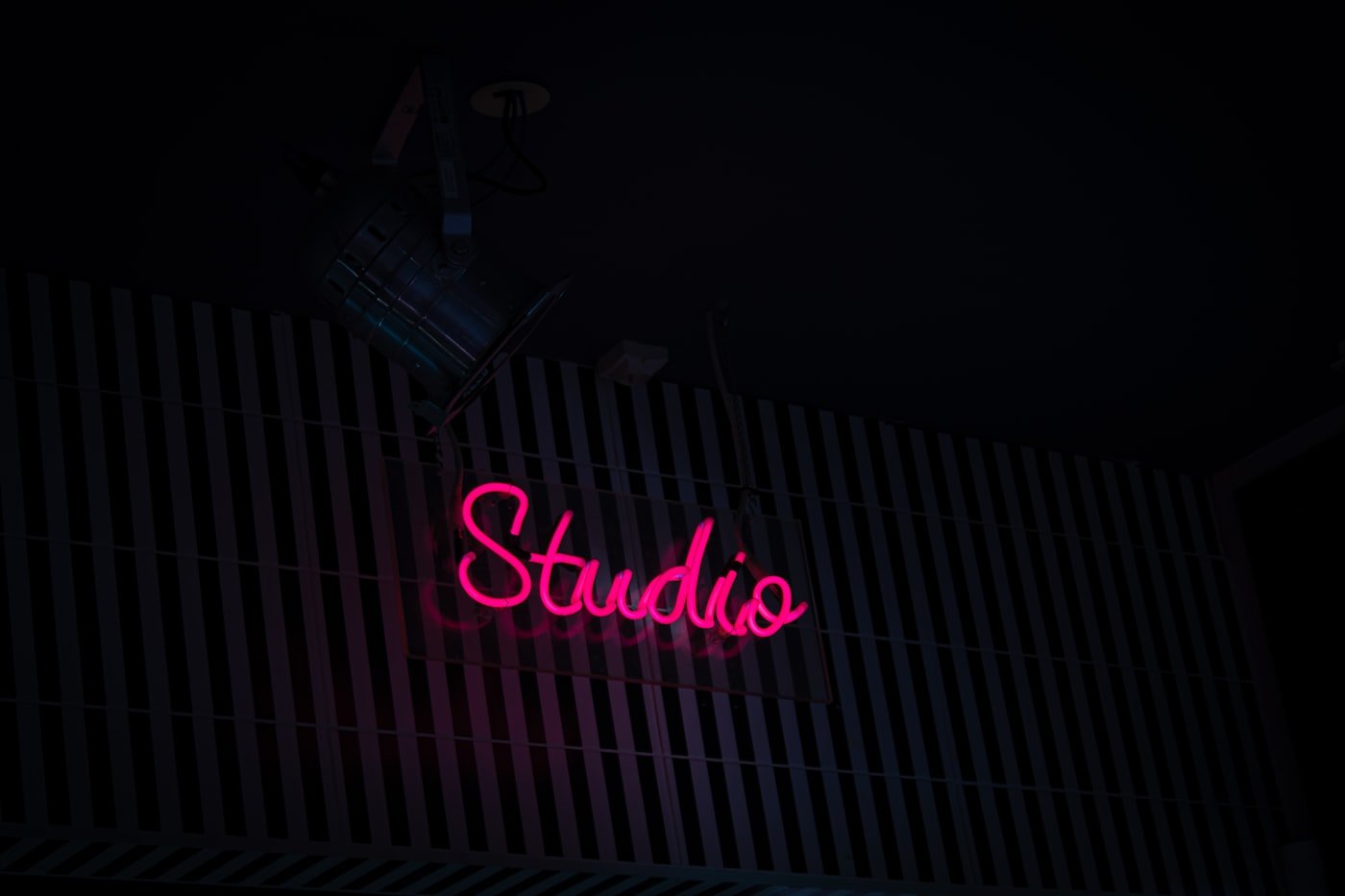 Neon studio sign